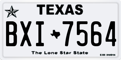 TX license plate BXI7564