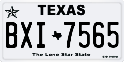 TX license plate BXI7565