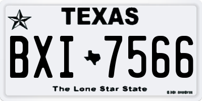TX license plate BXI7566