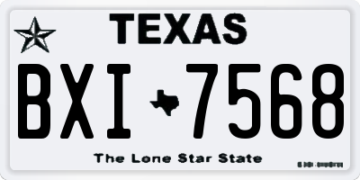 TX license plate BXI7568