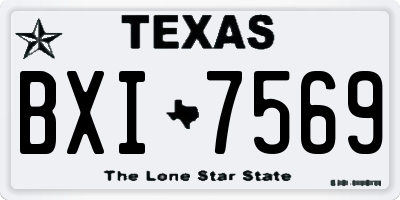 TX license plate BXI7569