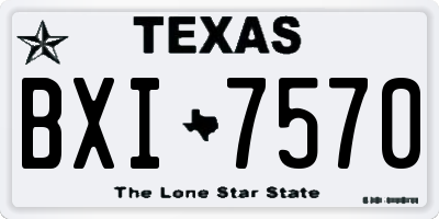 TX license plate BXI7570
