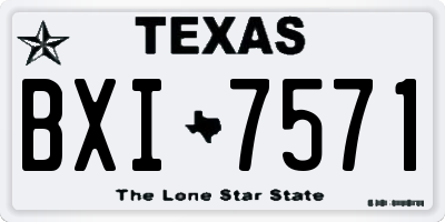 TX license plate BXI7571