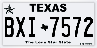 TX license plate BXI7572