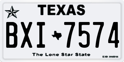 TX license plate BXI7574