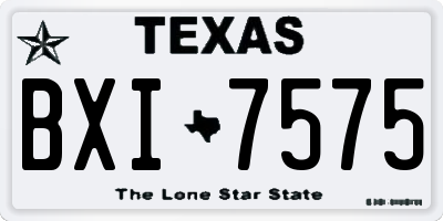 TX license plate BXI7575