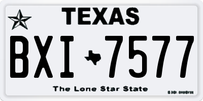 TX license plate BXI7577