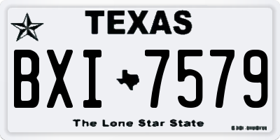TX license plate BXI7579