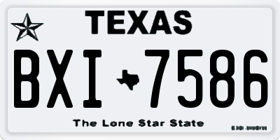 TX license plate BXI7586