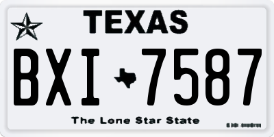 TX license plate BXI7587