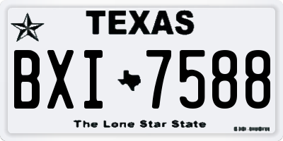 TX license plate BXI7588