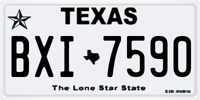 TX license plate BXI7590