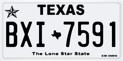 TX license plate BXI7591