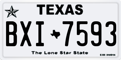 TX license plate BXI7593
