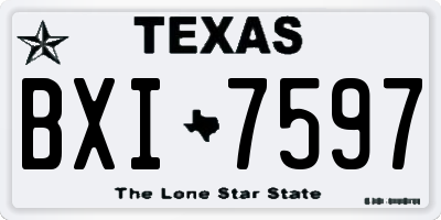TX license plate BXI7597