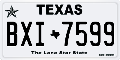 TX license plate BXI7599