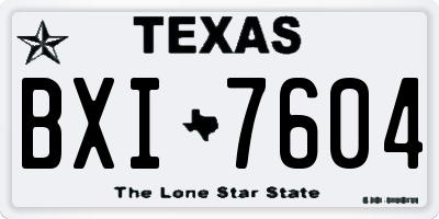 TX license plate BXI7604