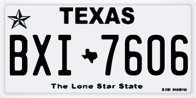 TX license plate BXI7606