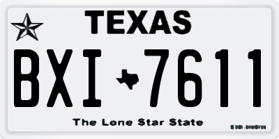 TX license plate BXI7611