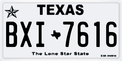 TX license plate BXI7616