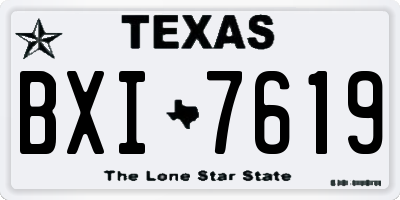 TX license plate BXI7619