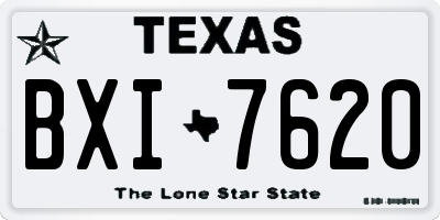 TX license plate BXI7620