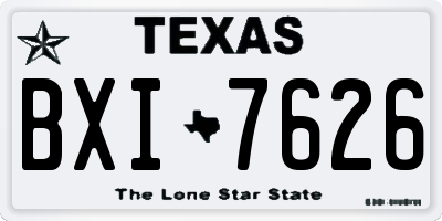 TX license plate BXI7626