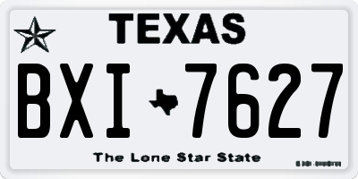 TX license plate BXI7627