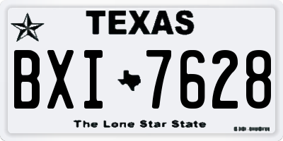 TX license plate BXI7628