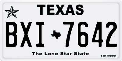 TX license plate BXI7642