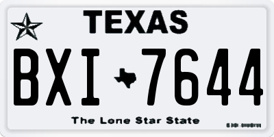 TX license plate BXI7644