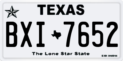 TX license plate BXI7652