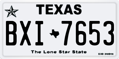 TX license plate BXI7653