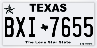 TX license plate BXI7655