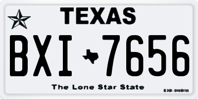 TX license plate BXI7656
