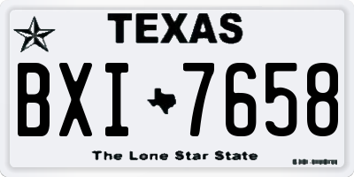 TX license plate BXI7658