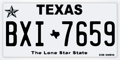 TX license plate BXI7659