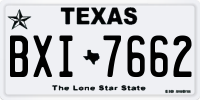 TX license plate BXI7662