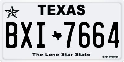 TX license plate BXI7664