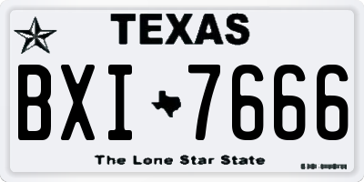 TX license plate BXI7666