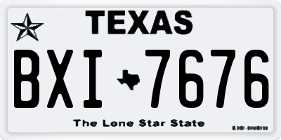 TX license plate BXI7676