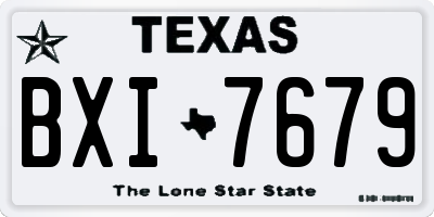 TX license plate BXI7679