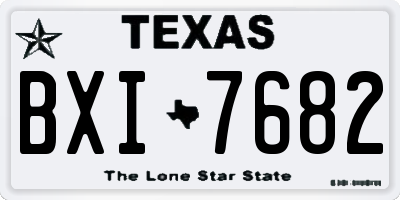 TX license plate BXI7682