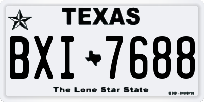 TX license plate BXI7688