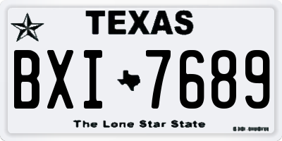TX license plate BXI7689
