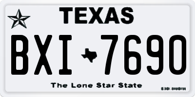 TX license plate BXI7690