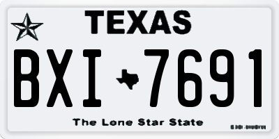 TX license plate BXI7691