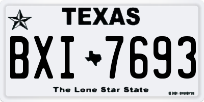 TX license plate BXI7693
