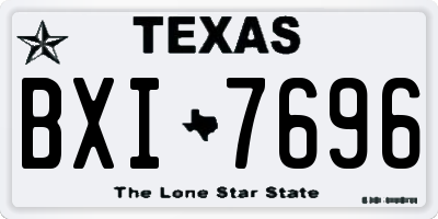TX license plate BXI7696
