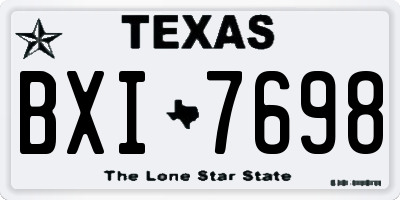 TX license plate BXI7698